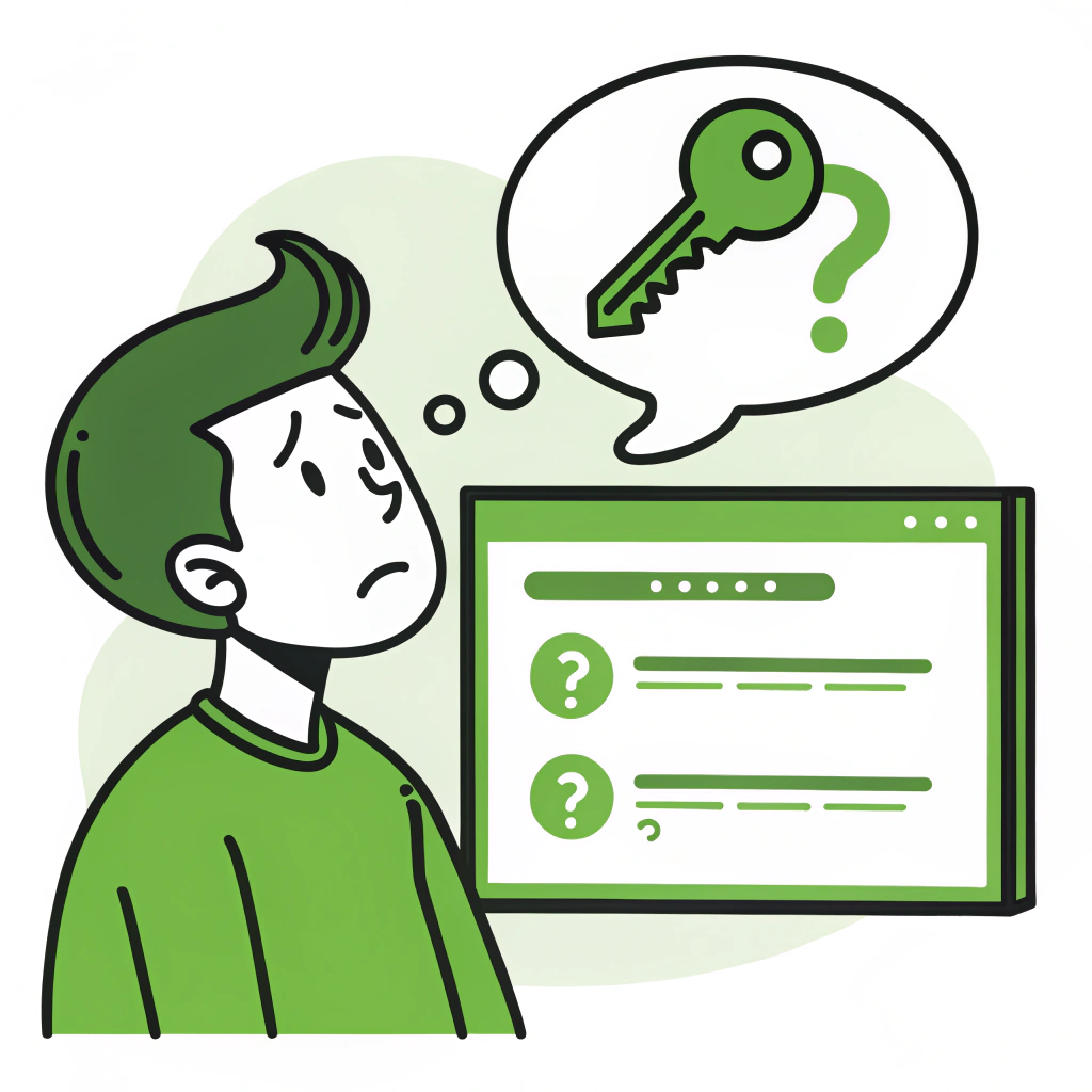 illustration of a confused person